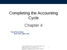 Lecture Fundamental accounting principles - Chapter 4: Completing the accounting cycle