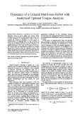 Dynamics of a general multi axis robot with analytical optimal torque analysis