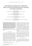 Fault detection and protection of induction motor by real time monitoring and controlling of the motor parameters