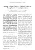 Optimal robotic assembly sequence generation using particle swarm optimization