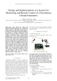 Design and implementation of a system for monitoring and remote control of a greenhouse climate parameters