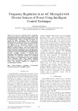 Frequency regulation in an AC microgrid with diverse sources of power using intelligent control technique