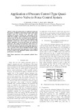 Application of pressure control type quasiservo valve to force control system