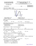 Đề thi HK1 môn Toán lớp 12 năm 2018-2019 - Sở GD&ĐT Thái Nguyên - Mã đề 501