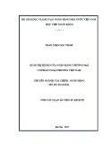 Tóm tắt Luận án Tiến sỹ Kinh tế: Quản trị rủi ro của Ngân hàng Thương mại cổ phần ngoại thương Việt Nam