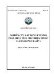 Luận án Tiến sĩ Dược học: Nghiên cứu xây dựng phương pháp phân tích phát hiện thuốc giả bằng phổ Raman