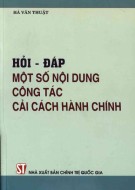 Công tác cải cách hành chính - Một số nội dung hỏi và đáp: Phần 1