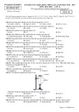 Đề khảo sát kiến thức THPT môn Hóa học 12 năm 2019 lần 1 - Sở GD&ĐT Vĩnh Phúc - Mã đề 401