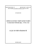 Luận án Tiến sĩ Kinh tế: Chính sách phát triển kinh tế biển và hải đảo tỉnh Bà Rịa - Vũng Tàu