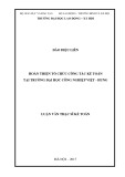 Luận văn Thạc sĩ kế toán: Hoàn thiện tổ chức công tác kế toán tại trường đại học công nghiệp Việt - Hung