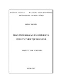 Luận văn Thạc sĩ: Phân tích báo cáo tài chính của công ty TNHH tập đoàn EVD