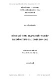 Chuyên đề Kế toán: Đánh giá thực trạng thất nghiệp tại Đồng Tháp giai đoạn 2009 - 2012