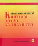 Khiếu nại, tố cáo, thanh tra và các quy định của pháp luật: Phần 1