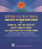 Luật xử lý vi phạm hành chính và trình tự, thủ tục xem xét quyết định áp dụng các biện pháp xử lý hành chính và các bình luận năm 2014: Phần 2