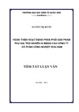 Tóm tắt Luận văn Thạc sĩ Kế toán: Hoàn thiện hoạt động phân phối sản phẩm phụ gia trợ nghiền xi măng của công ty cổ phần công nghiệp Hoa Nam