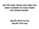 Lợi thế cạnh tranh của CHDN Lào: Định vị ngành và thực trạng các doanh nghiệp