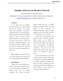 Quality of service in wireless network