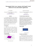 Rectangular patch array antenna with liquid crystal substrate for Ka and Q band applications