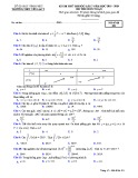 Đề thi thử THPT Quốc gia môn Toán năm 2019 lần 3 - THPT Yên Lạc 2 - Mã đề 101