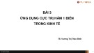 Bài 3: Ứng dụng cực trị hàm 1 biến trong kinh tế