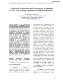 Analysis of transaction and concurrency mechanism in two way waiting algorithm for different databases