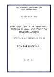 Tóm tắt Luận văn Thạc sĩ Quản trị kinh doanh: Hoàn thiện công tác đào tạo và phát triển nguồn nhân lực ở Công ty cổ phần Sơn Hải Phòng