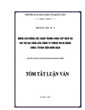 Tóm tắt Luận văn Thạc sĩ Quản trị kinh doanh: Nâng cao năng lực cạnh tranh cung cấp dịch vụ giá trị gia tăng của Công ty Thông tin di động (VMS)