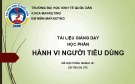 Tài liệu giảng dạy học phần hành vi người tiêu dùng