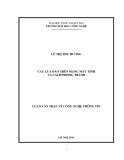 Luận văn Thạc sĩ Công nghệ thông tin: Các lừa đảo trên mạng máy tính và cách phòng tránh