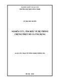 Tóm tắt Luận văn Thạc sĩ Công nghệ thông tin: Nghiên cứu, tìm hiểu về hệ thống chứng thực số và ứng dụng