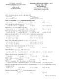 Đề thi khảo sát môn Toán lớp 10 năm 2018-2019 lần 3 - THPT Nguyễn Viết Xuân - Mã đề 105