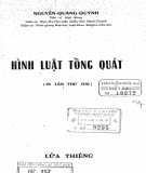 Xây dựng hình luật tổng quát Việt Nam