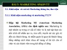 Bải giảng Sản phẩm và dịch vụ thông tin thư viện: Chương 5 - Marketing sản phẩm và dịch vụ thông tin thư viện