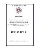 Luận án Tiến sĩ: Nghiên cứu xác định giống và một số biện pháp kỹ thuật trồng cây bìm bìm (Pharbitits nil (L.) Choisy) phục vụ sản xuất dược liệu chất lượng