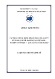 Luận án Tiến sĩ Kinh tế: Các nhân tố tác động đến áp dụng chuẩn mực kế toán quốc tế (IAS/IFRS) tại Việt Nam - Nghiên cứu ở phạm vi quốc gia và doanh nghiệp