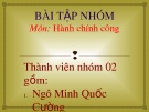 Bài thuyết trình: So sánh hành chính công truyền thống với quản lý công hiện đại