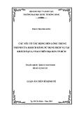 Luận án Tiến sĩ Kinh tế: Các yếu tố các động đến lòng trung thành của khách hàng sử dụng dịch vụ tại khách sạn 4, 5 sao trên địa bàn TP.HCM