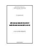 Luận án Tiến sĩ Kinh tế: Kiểm toán hoạt động đối với chi tiêu từ nguồn vốn ngân sách nhà nước tại các Bộ