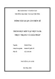 Tóm tắt Luận văn Tiến sĩ: Thâm hụt kép tại Việt Nam: Thực trạng và giải pháp