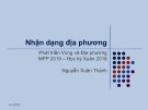 Bài giảng Phát triển vùng và địa phương (2019): Bài 3 - Nguyễn Xuân Thành