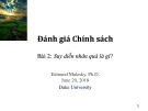 Bài giảng Đánh giá chính sách - Bài 2: Suy diễn nhân quả là gì?