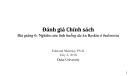 Bài giảng Đánh giá chính sách - Bài 6: Nghiên cứu tình huống dự án Raskin ở Indonesia