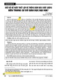 Một số đề xuất thiết lập hệ thống đảm bảo chất lượng bên trong cơ sở giáo dục đại học