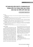 Sử dụng keo dán N-Butyl cyanoacrylate trong điều trị thủng hoặc dọa thủng giác mạc do viêm loét giác mạc