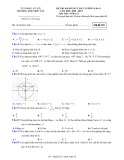 Đề KSCL ôn thi THPT Quốc gia môn Toán năm 2019 có đáp án - Trường THPT Sơn Tây (Lần 1)