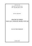 Luận án Tiến sĩ Kinh tế: Chợ truyền thống trong quá trình đô thị hoá ở Hà Nội