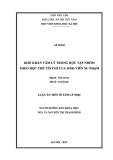 Luận án Tiến sĩ Tâm lý học: Khó khăn tâm lý trong học tập nhóm theo học chế tín chỉ của sinh viên sư phạm