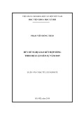 Luận văn Thạc sĩ Kinh tế: Hủy đề nghị giao kết hợp đồng theo Bộ luật dân sự 2015