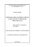 Luận văn Thạc sĩ Luật học: Tội đánh bạc trong luật hình sự Việt Nam từ thực tiễn trên địa bàn tỉnh Tuyên Quang