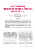 Bàn về tính hiện đại trong văn học Việt Nam và Trung Quốc nửa đầu thế kỷ XX